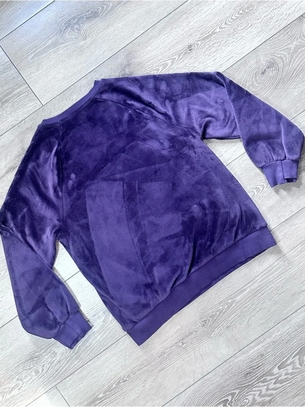 Athleta Girl Double Cozy Karma Velour Pullover Crewneck Plum Purple